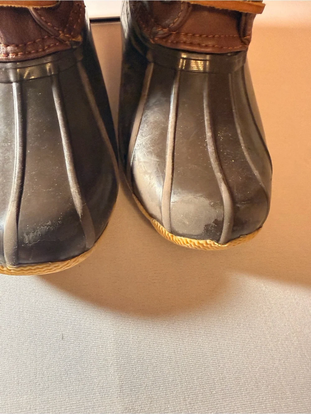 Sperry Top-Sider Girls Brown Leather Duck Boots Waterproof Lace-Up Boots